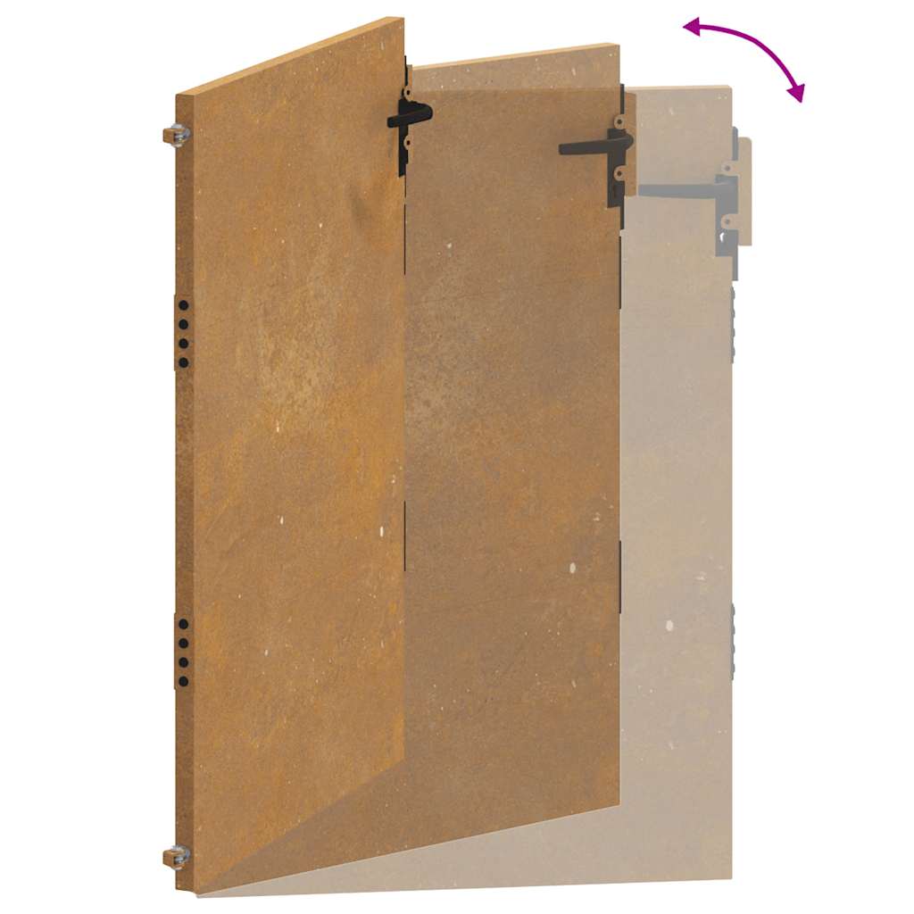 vidaXL Πόρτα Κήπου 100x125 εκ. από Ατσάλι Corten