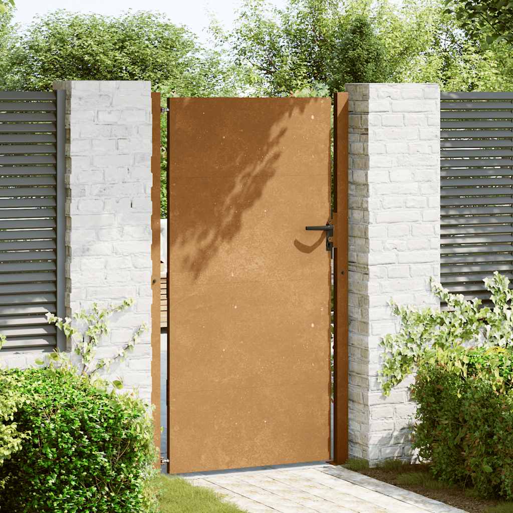 vidaXL Πόρτα Κήπου 100x200 εκ. από Ατσάλι Corten