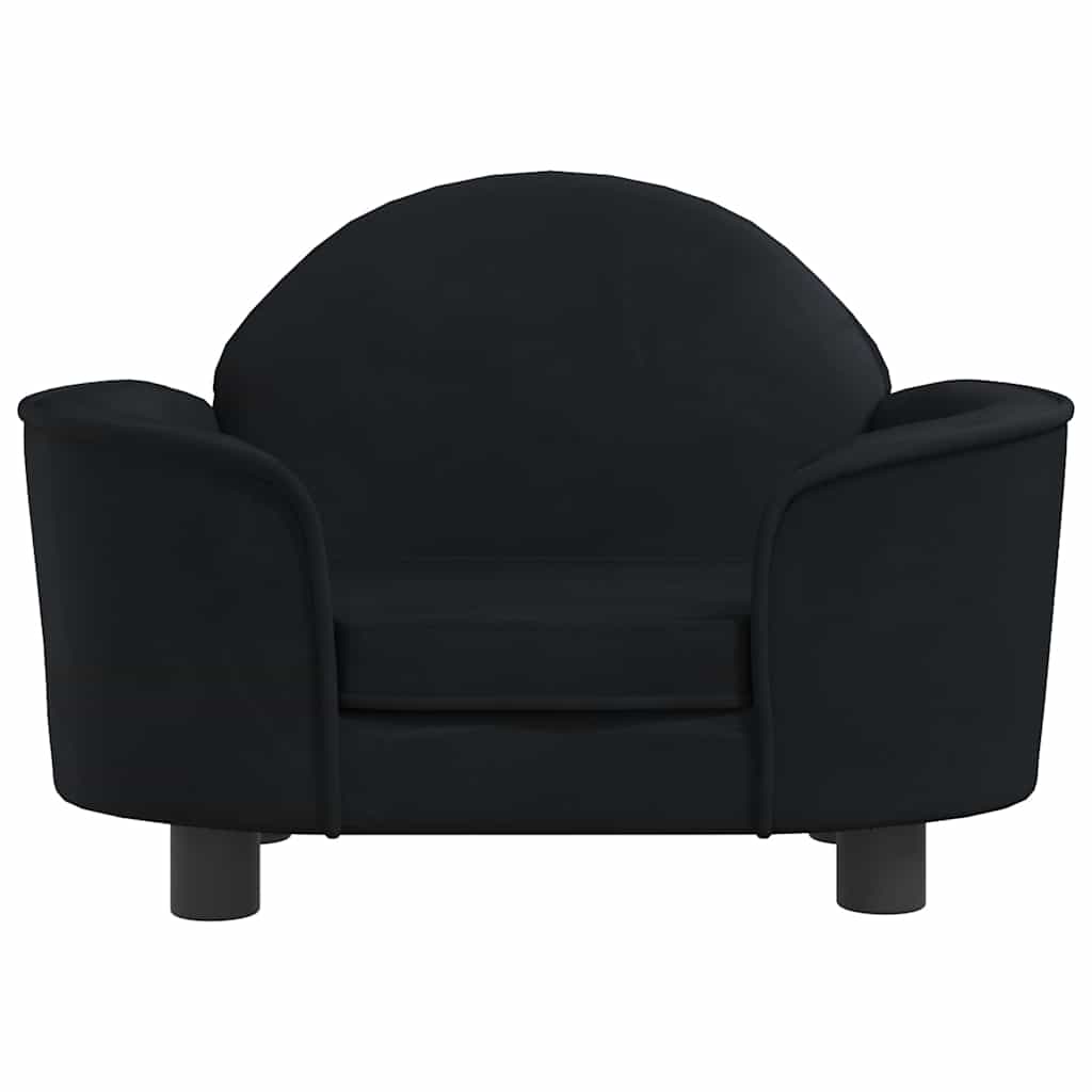 vidaXL Κρεβάτι Σκύλου Μαύρο 66 x 40 x 45 εκ. Βελούδινο