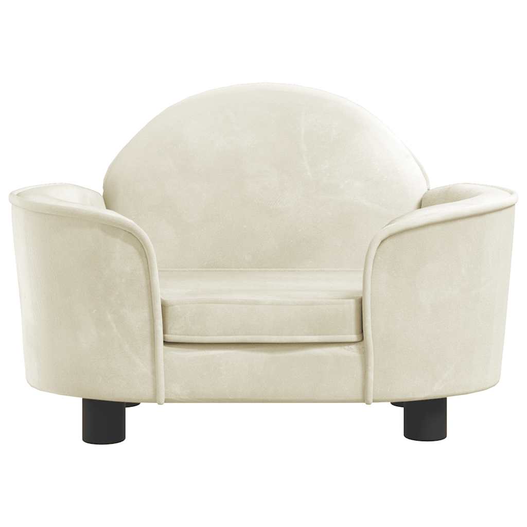 vidaXL Κρεβάτι Σκύλου Κρεμ 66 x 40 x 45 εκ. Βελούδινο