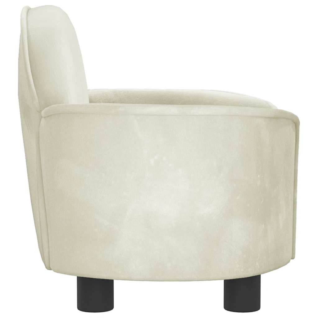 vidaXL Κρεβάτι Σκύλου Κρεμ 66 x 40 x 45 εκ. Βελούδινο