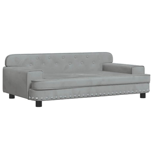 vidaXL Κρεβάτι Σκύλου Ανοιχτό Γκρι 90 x 53 x 30 εκ. Βελούδινο