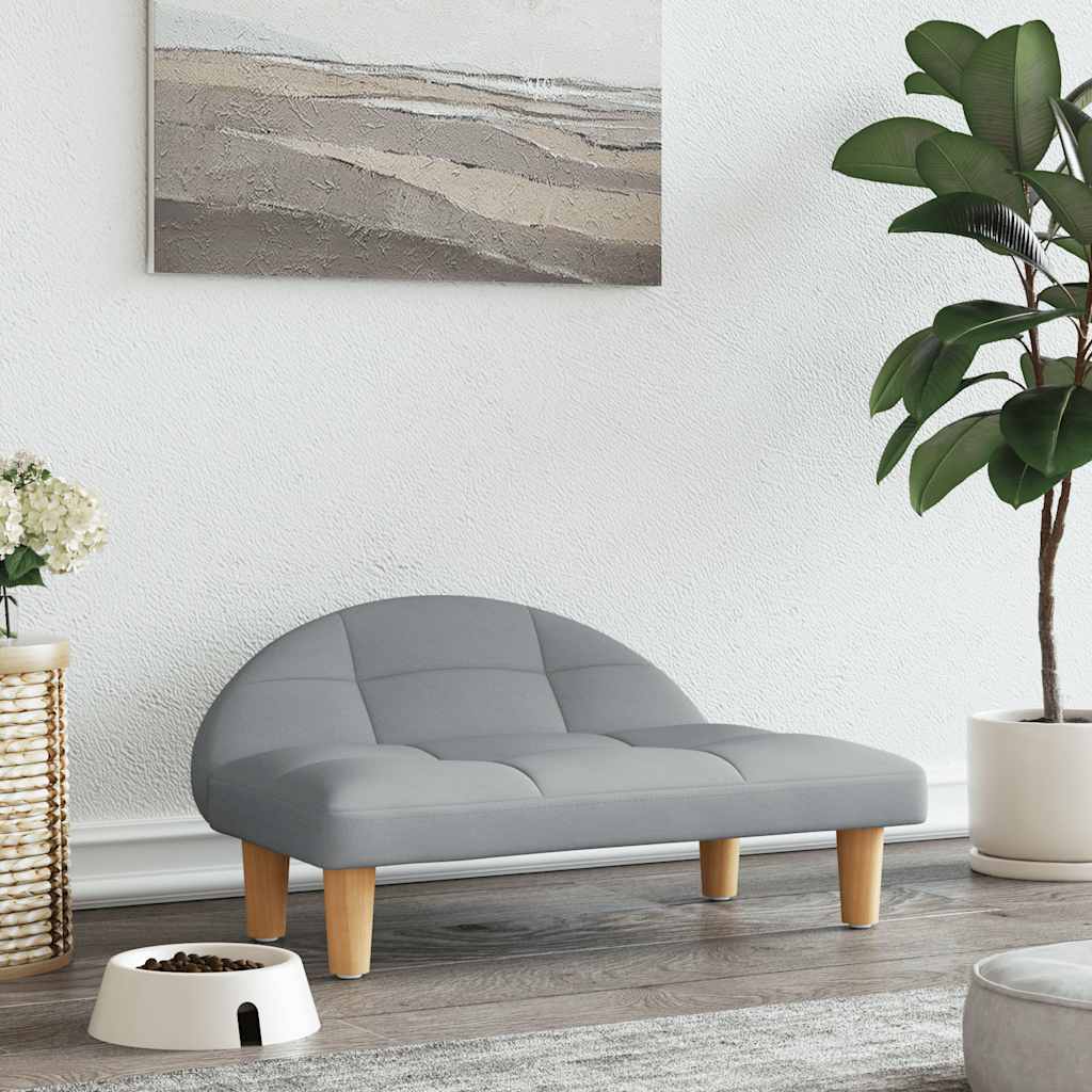 vidaXL Κρεβάτι Σκύλου Ανοιχτό Γκρι 70x52x30 εκ. Υφασμάτινο