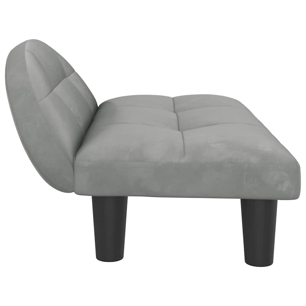 vidaXL Κρεβάτι Σκύλου Ανοιχτό Γκρι 70 x 52 x 30 εκ. Βελούδινο