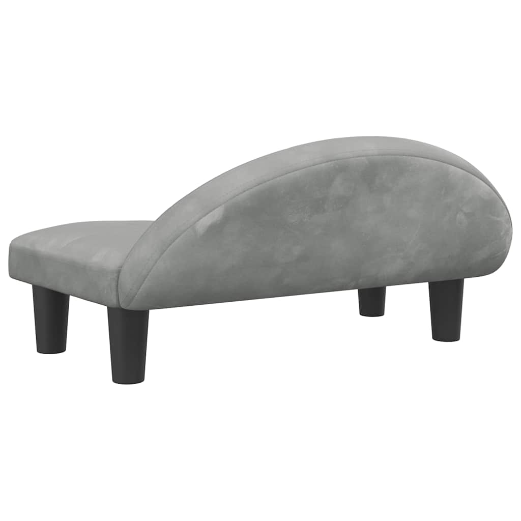 vidaXL Κρεβάτι Σκύλου Ανοιχτό Γκρι 70 x 52 x 30 εκ. Βελούδινο