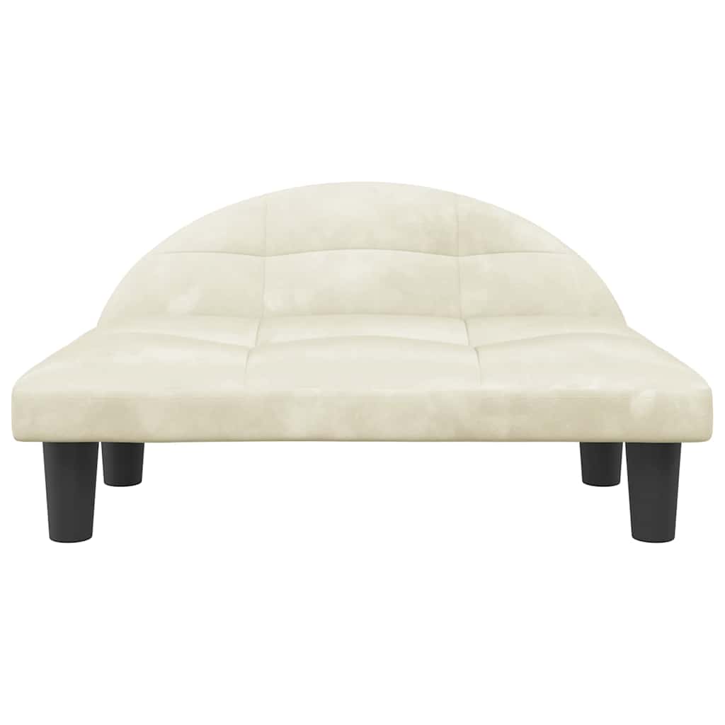 vidaXL Κρεβάτι Σκύλου Κρεμ 70x52x30 εκ. Βελούδινο