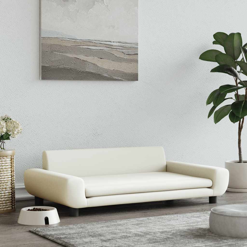 vidaXL Κρεβάτι Σκύλου Κρεμ 100 x 54 x 33 εκ. Βελούδινο