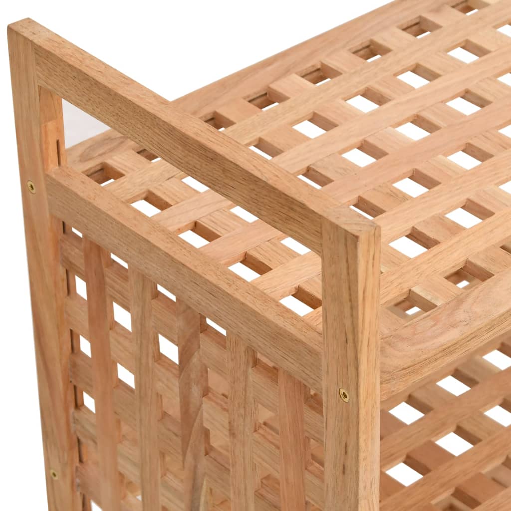 vidaXL Παπουτσοθήκη με Συρτάρι 70 x 27 x 81 εκ. Μασίφ Ξύλο Καρυδιάς