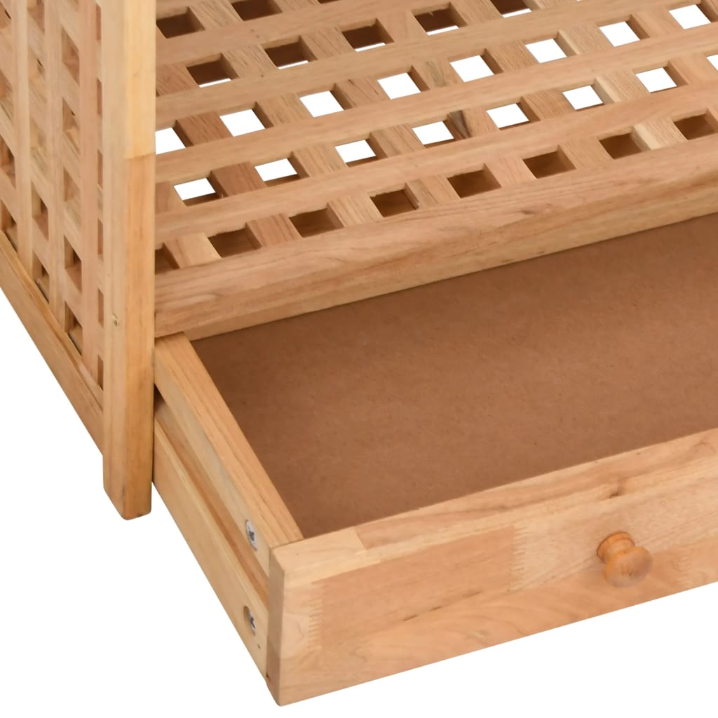 vidaXL Παπουτσοθήκη με Συρτάρι 70 x 27 x 81 εκ. Μασίφ Ξύλο Καρυδιάς