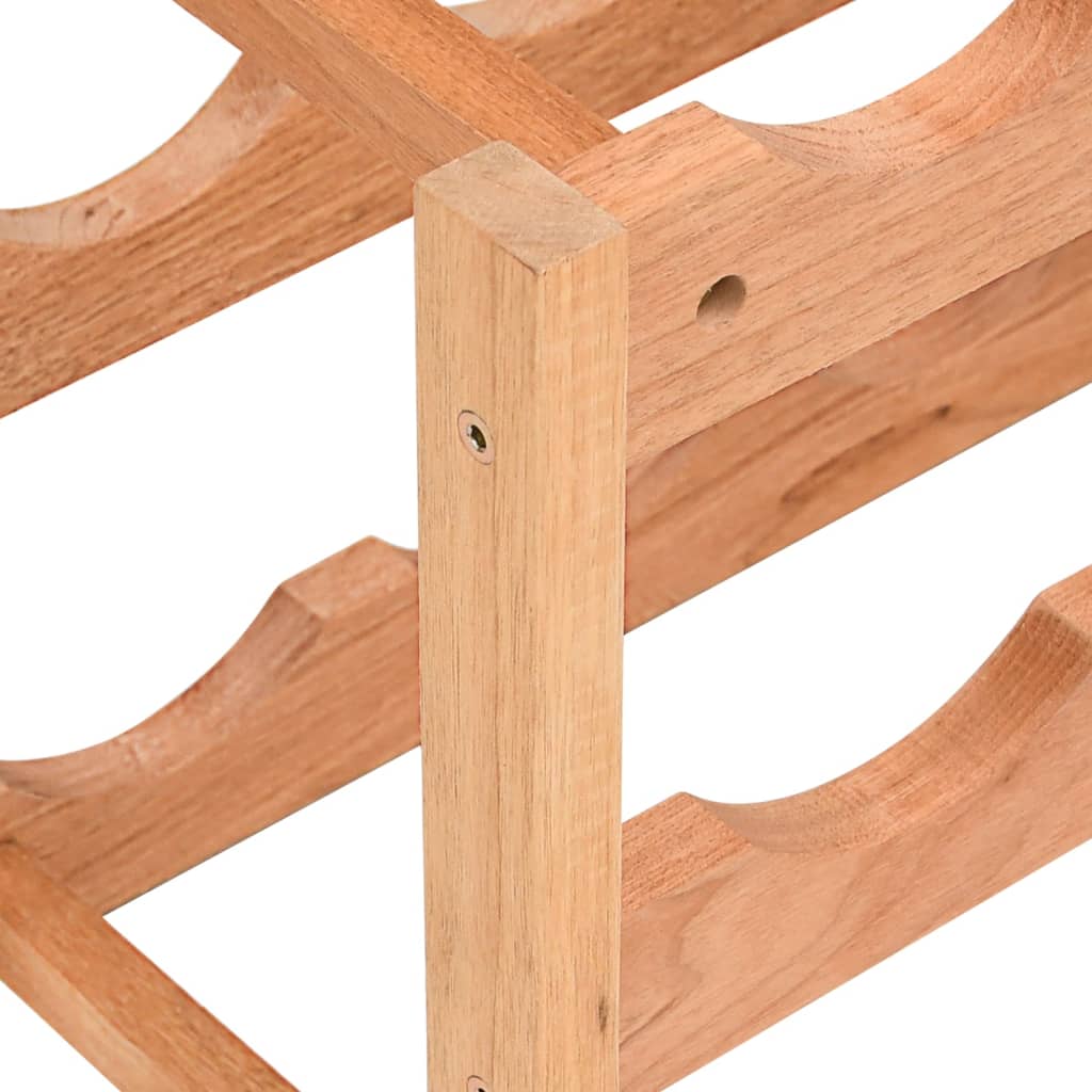 vidaXL Ραφιέρα Κρασιών για 12 Μπουκάλια από Μασίφ Ξύλο Καρυδιάς