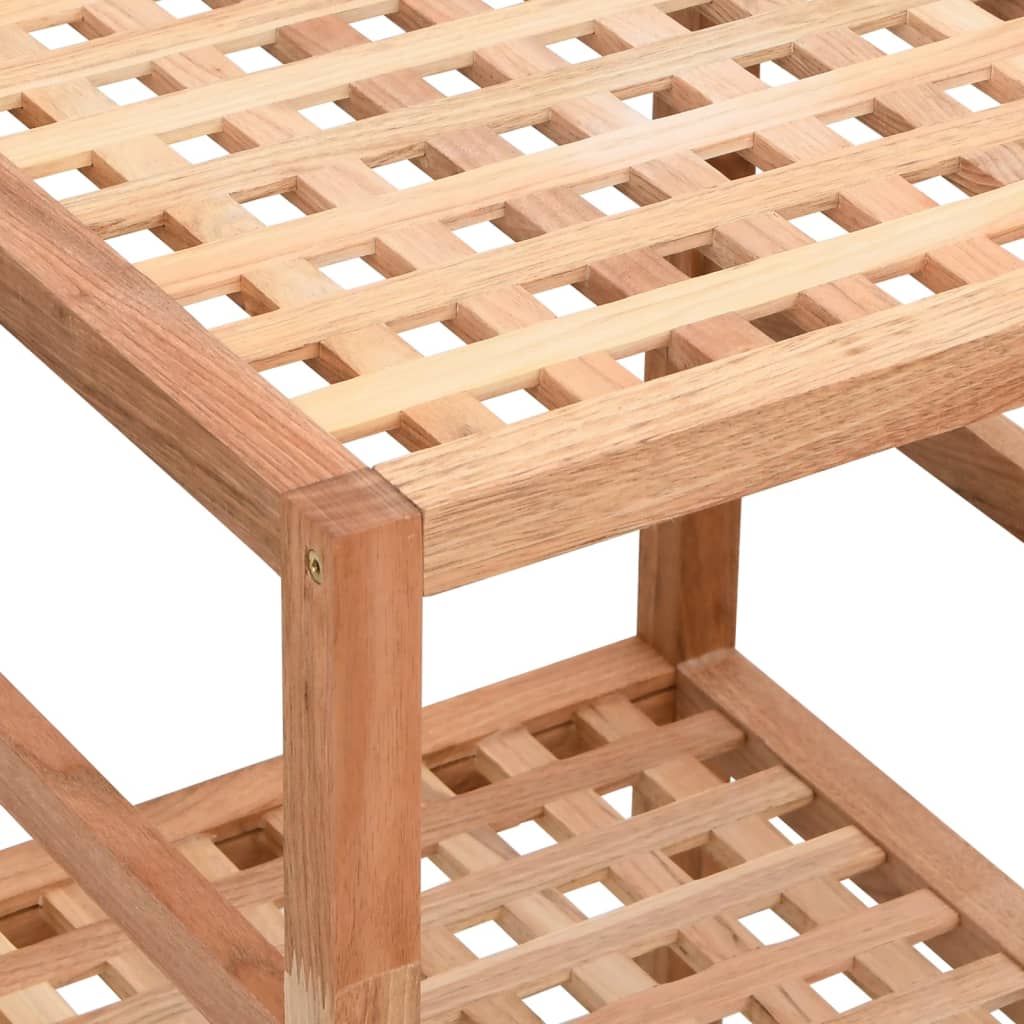 vidaXL Ραφιέρα Μπάνιου 35,5 x 35,5 x 112,5 εκ. από Μασίφ Ξύλο Καρυδιάς