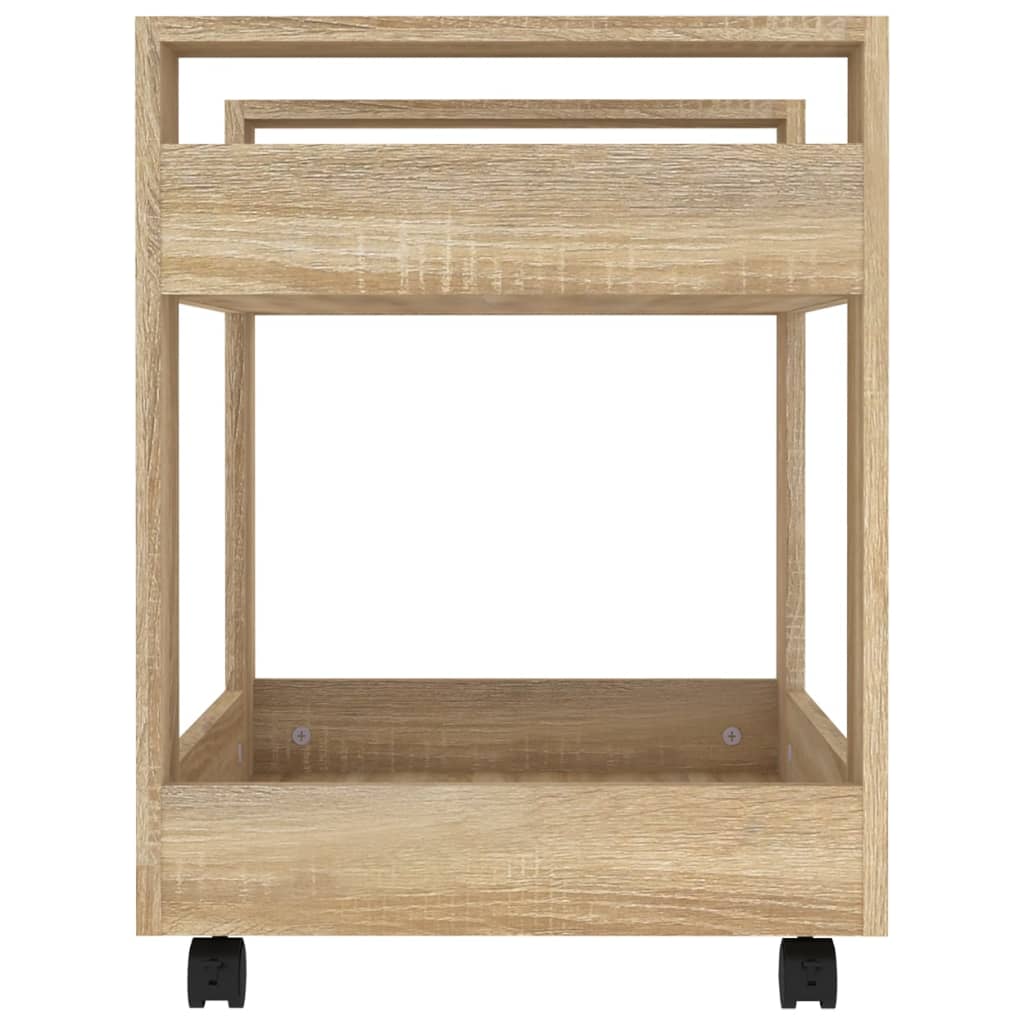 vidaXL Γραφείο Τρόλεϊ Sonoma Δρυς 60x45x60 εκ. από Επεξεργασμένο Ξύλο