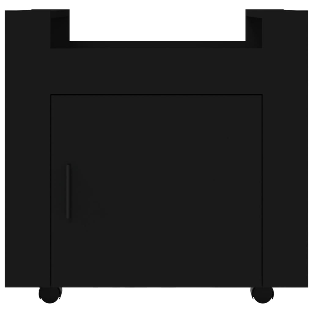 vidaXL Τρόλεϊ Γραφείου Μαύρο 60 x 45 x 60 εκ. από Επεξεργασμένο Ξύλο