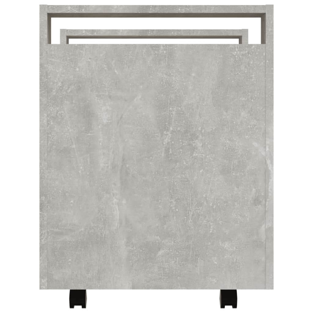 vidaXL Γραφείο Τρόλεϊ Γκρι Σκυρ. 60x45x60 εκ. από Επεξεργασμένο Ξύλο