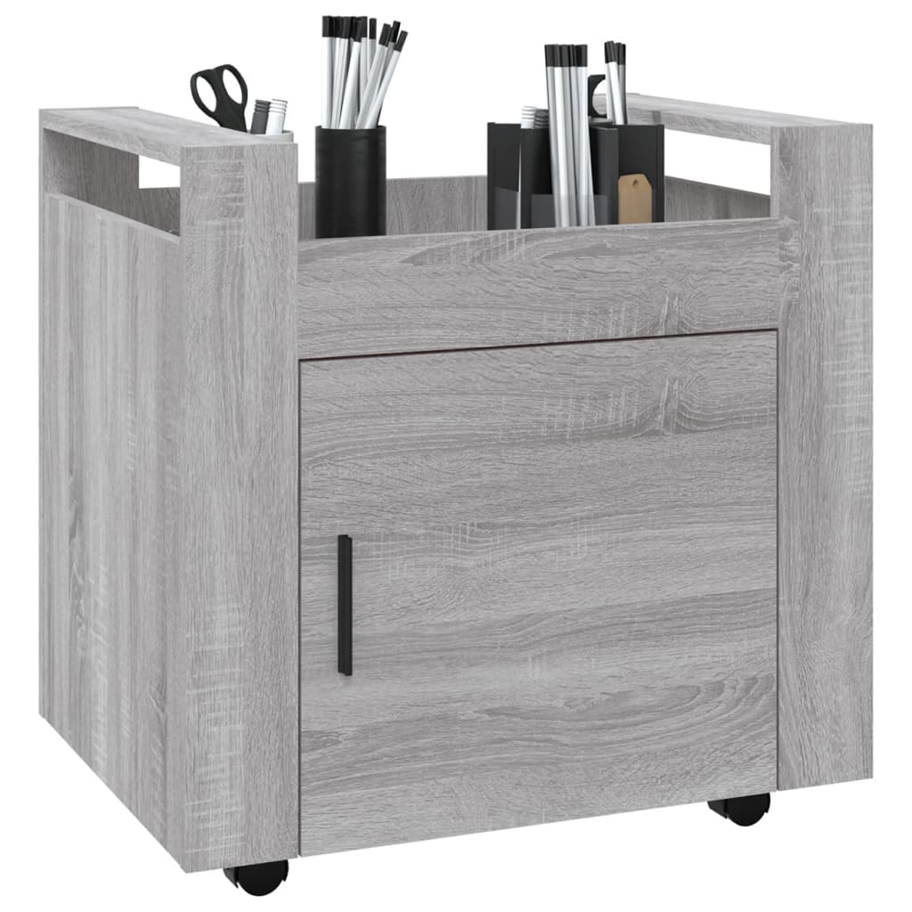 vidaXL Γραφείο Τρόλεϊ Sonoma Γκρι 60x45x60 εκ. από Επεξεργασμένο Ξύλο