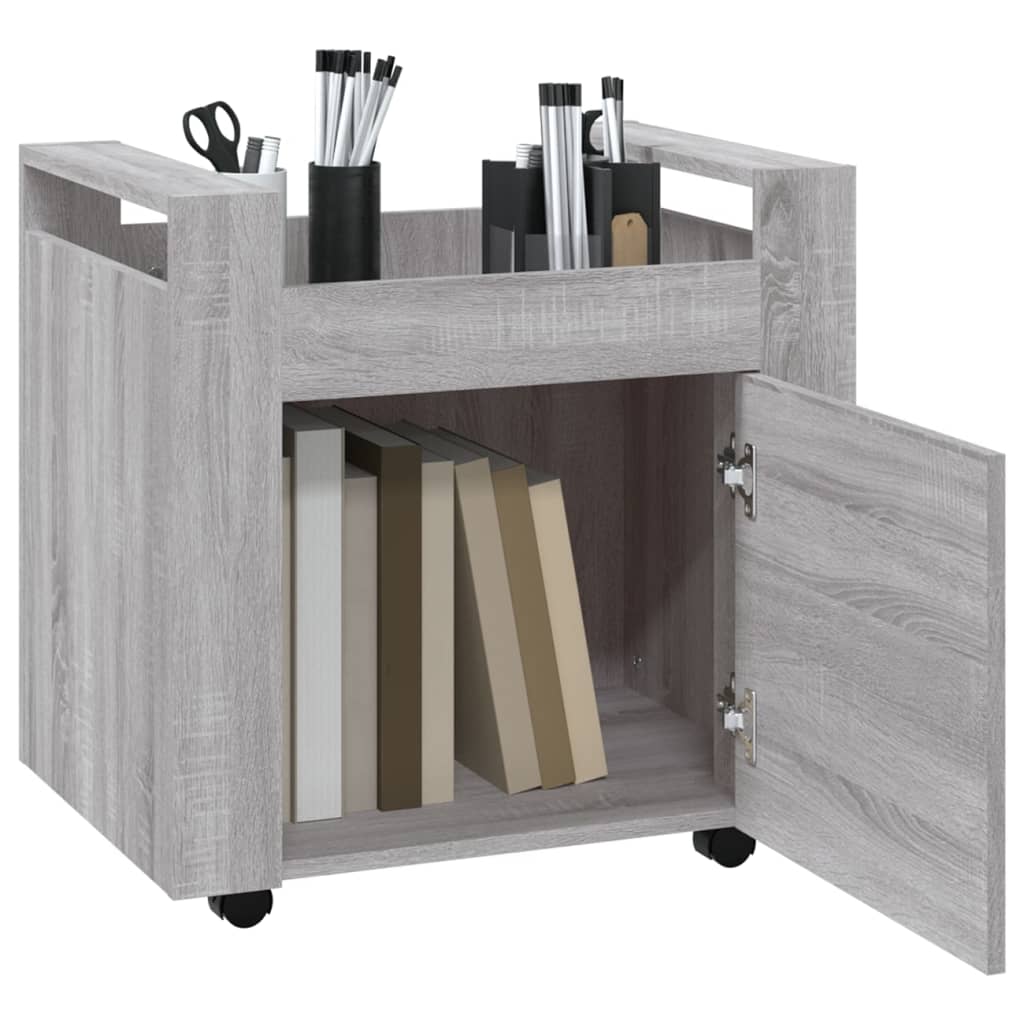 vidaXL Γραφείο Τρόλεϊ Sonoma Γκρι 60x45x60 εκ. από Επεξεργασμένο Ξύλο