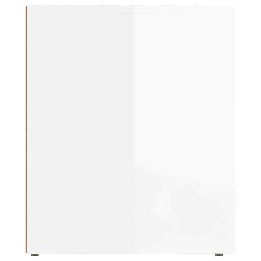 vidaXL Κομοδίνα Γυαλιστερό Λευκό 50 x 39 x 47 εκ.