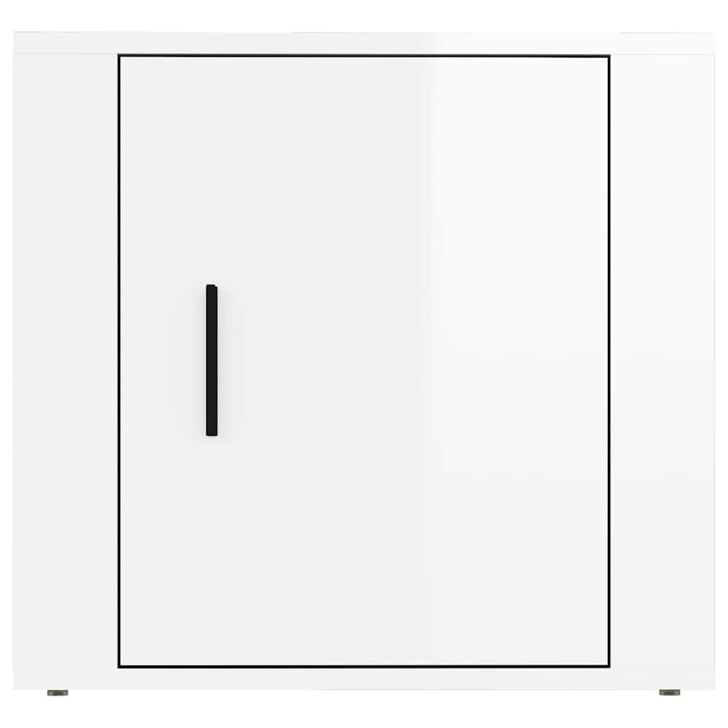 vidaXL Κομοδίνα 2 τεμ. Γυαλιστερό Λευκό 50x39x47 εκ.