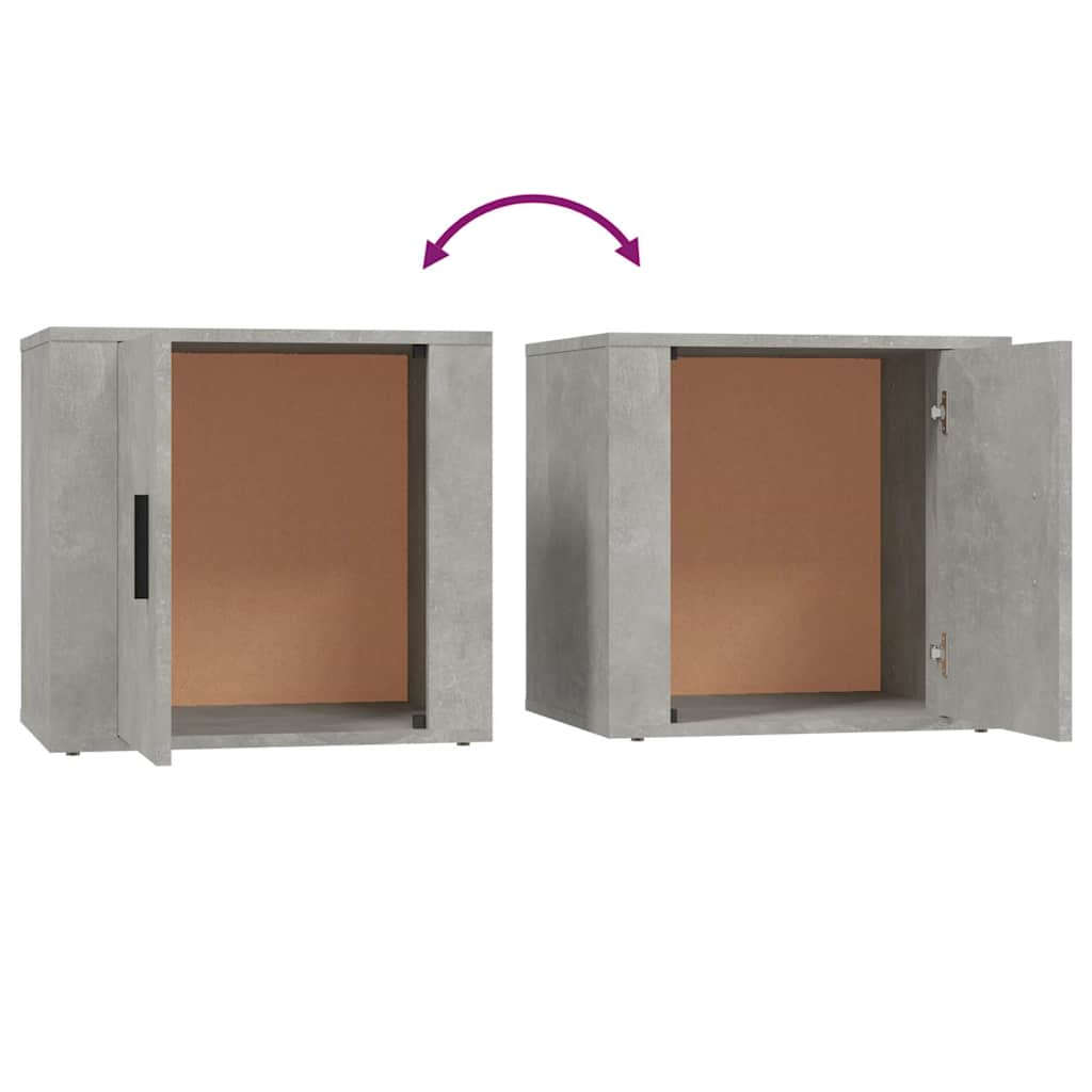 vidaXL Κομοδίνα Γκρι Σκυροδέματος 50x39x47 εκ.