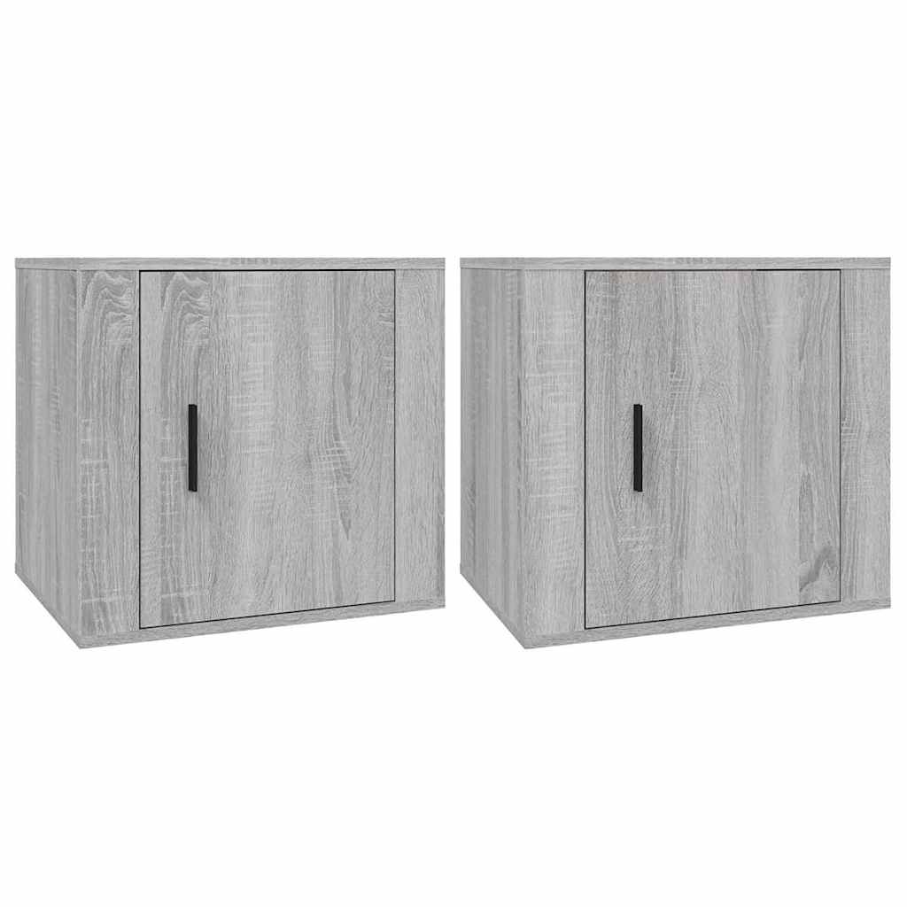 vidaXL Κομοδίνα 2 τεμ. Γκρι Sonoma 50x39x47 εκ.