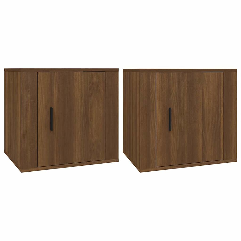 vidaXL Κομοδίνα 2 τεμ. Καφέ Δρυς 50x39x47 εκ.