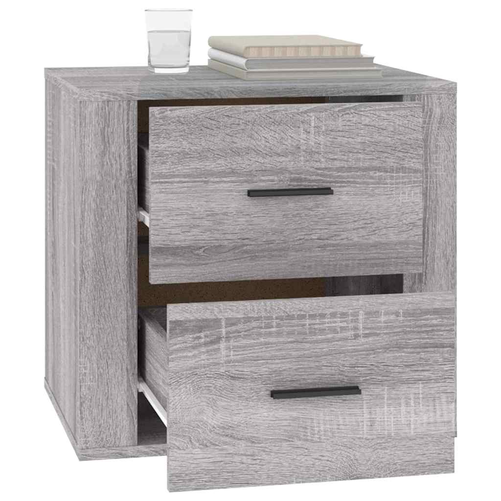 vidaXL Κομοδίνο Γκρι Sonoma 50x39x47 εκ.