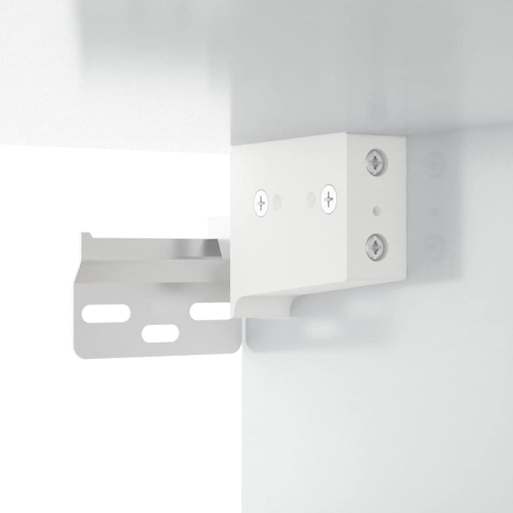 vidaXL Κομοδίνο Επιτοίχιο Γυαλιστερό Λευκό 50 x 36 x 47 εκ.