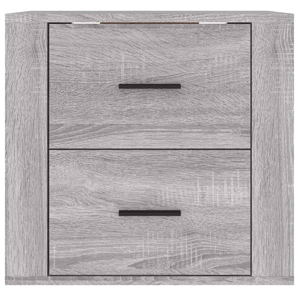 vidaXL Κομοδίνα Επιτοίχια Γκρι Sonoma 50x36x47 εκ.