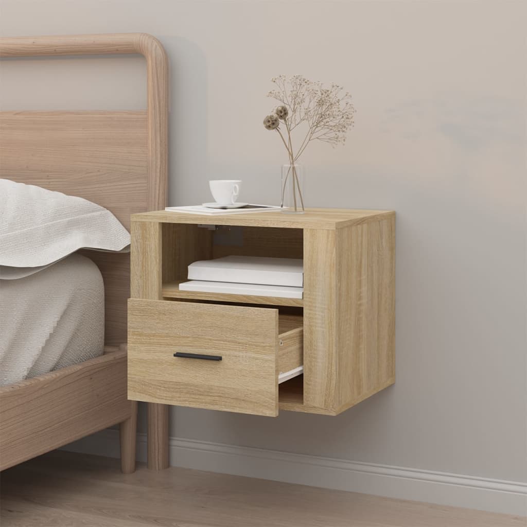 vidaXL Κομοδίνα Επιτοίχιο Sonoma Δρυς 50x36x40 εκ.