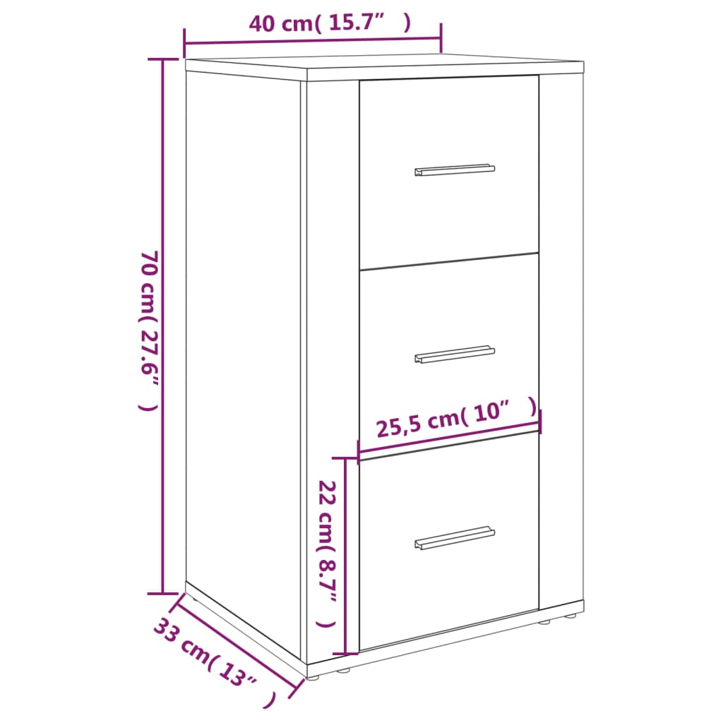 vidaXL Ντουλάπι Καπνιστή Δρυς 40 x 33 x 70 εκ. από Επεξεργασμένο Ξύλο