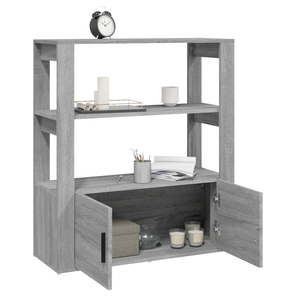 vidaXL Ντουλάπι Γκρι Sonoma 80x30x90 εκ. από Επεξεργασμένο Ξύλο