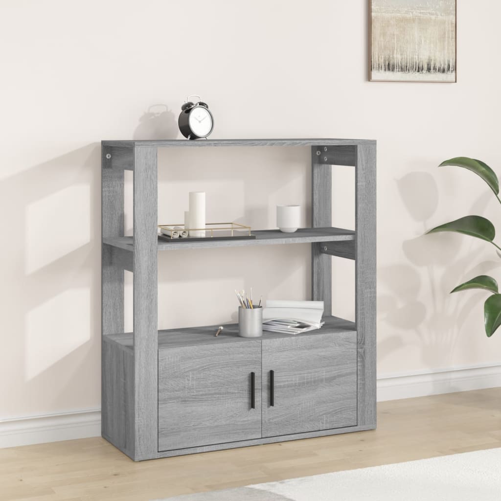 vidaXL Ντουλάπι Γκρι Sonoma 80x30x90 εκ. από Επεξεργασμένο Ξύλο