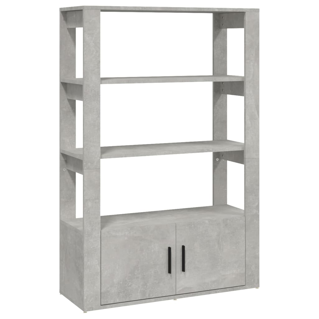 vidaXL Ντουλάπι Γκρι Σκυροδέματος 80x30x119,5 εκ. Επεξεργασμένο Ξύλο