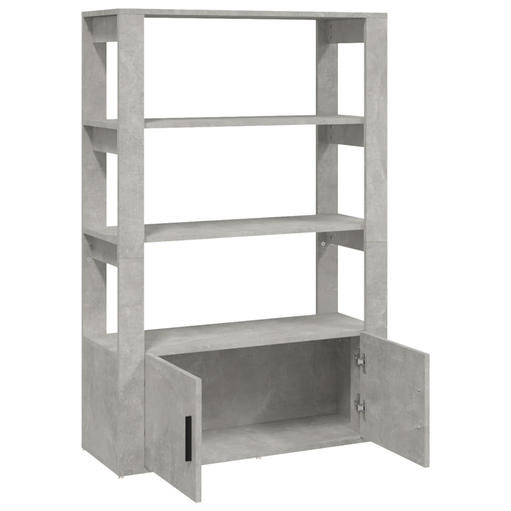 vidaXL Ντουλάπι Γκρι Σκυροδέματος 80x30x119,5 εκ. Επεξεργασμένο Ξύλο