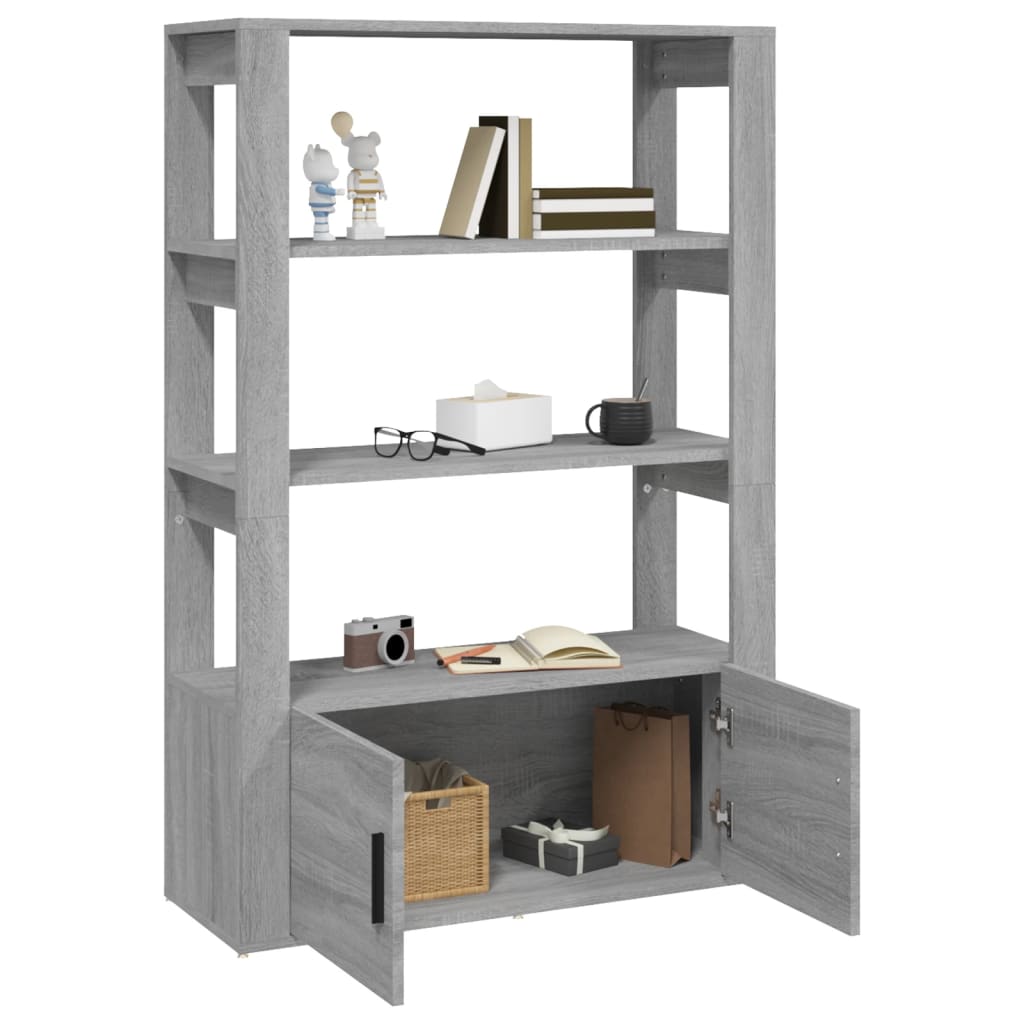 vidaXL Ντουλάπι Γκρι Sonoma 80x30x119,5 εκ. από Επεξεργασμένο Ξύλο