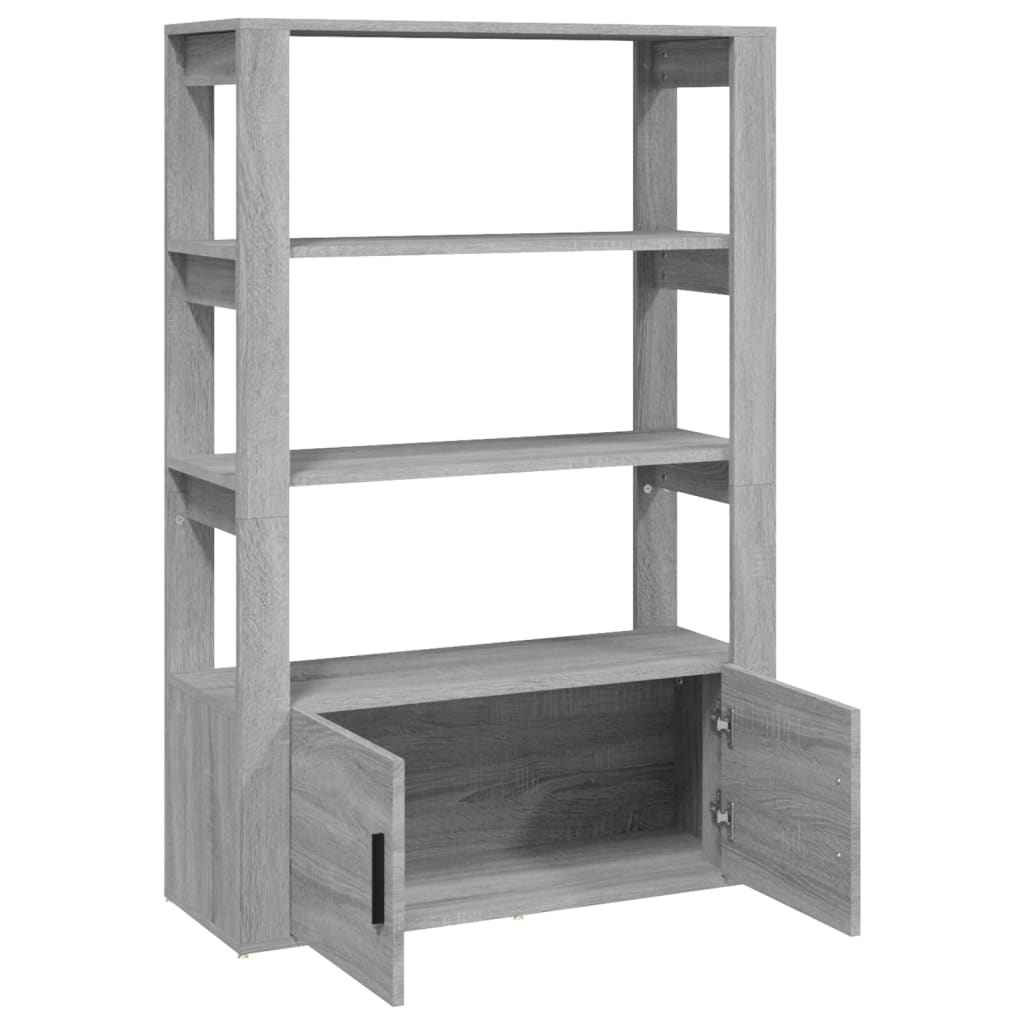 vidaXL Ντουλάπι Γκρι Sonoma 80x30x119,5 εκ. από Επεξεργασμένο Ξύλο