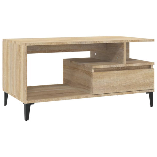 vidaXL Τραπεζάκι Σαλονιού Sonoma Δρυς 90x49x45 εκ. Επεξεργασμένο Ξύλο