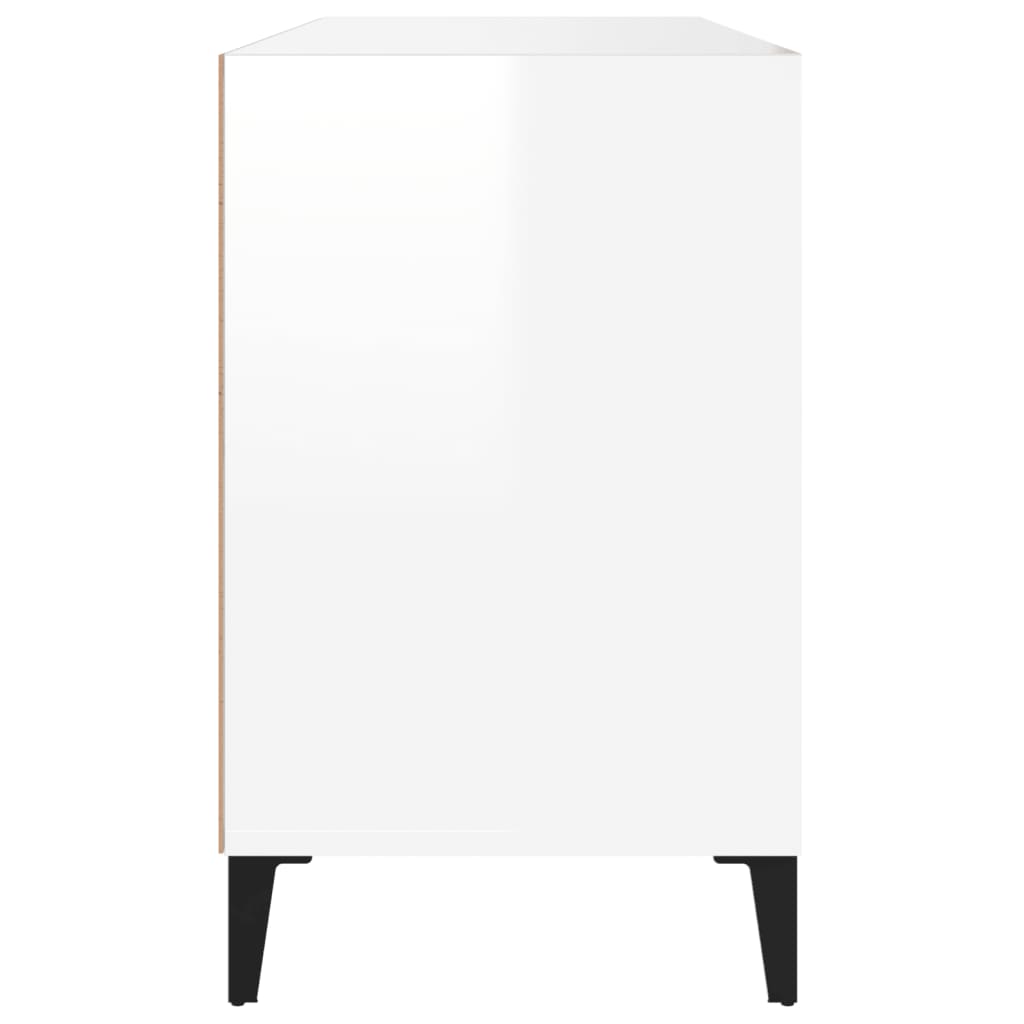 vidaXL Παπουτσοθήκη Γυαλιστερό Λευκό 102x36x60 εκ. Επεξεργασμένο Ξύλο