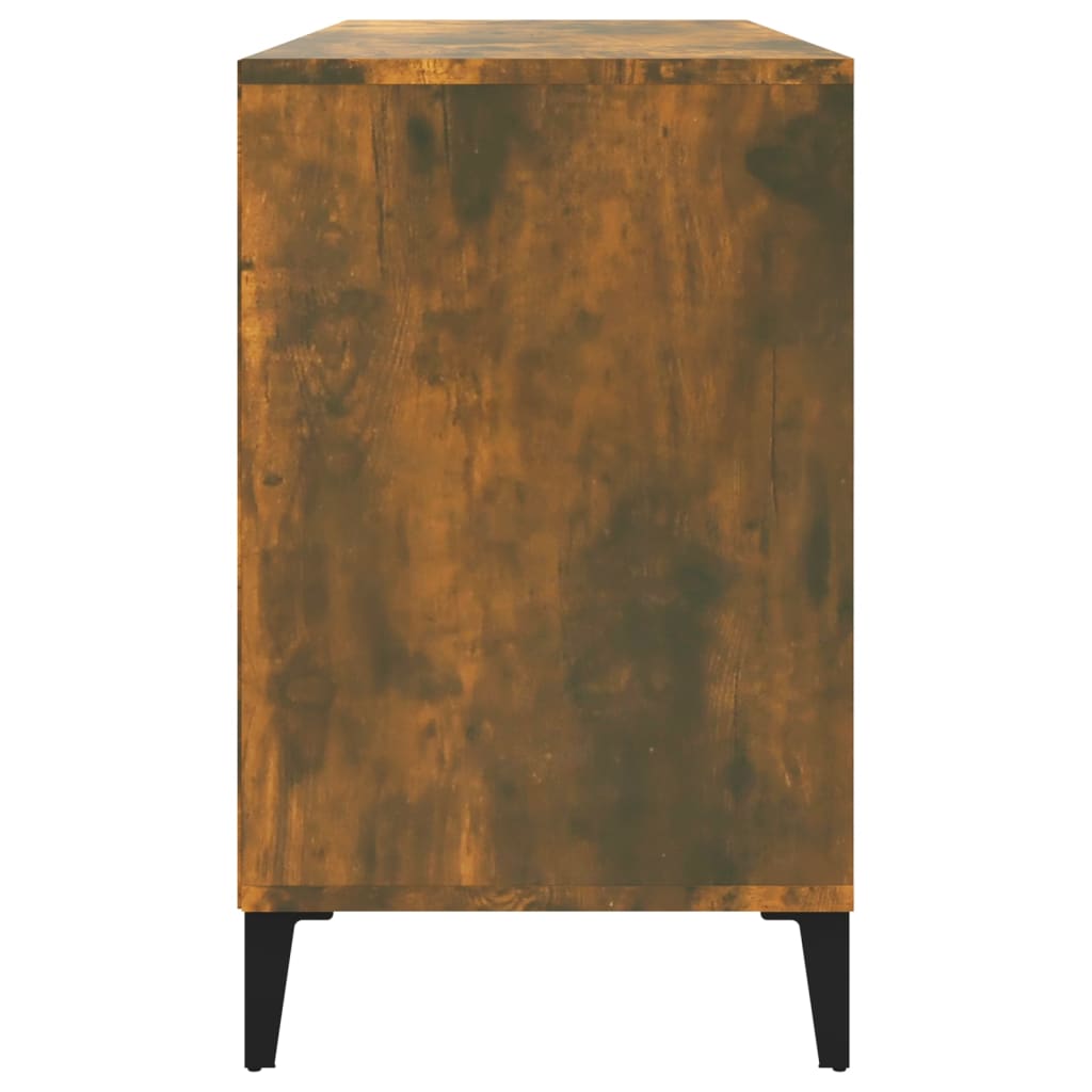 vidaXL Παπουτσοθήκη Καπνιστή Δρυς 102x36x60 εκ. από Επεξεργασμένο Ξύλο