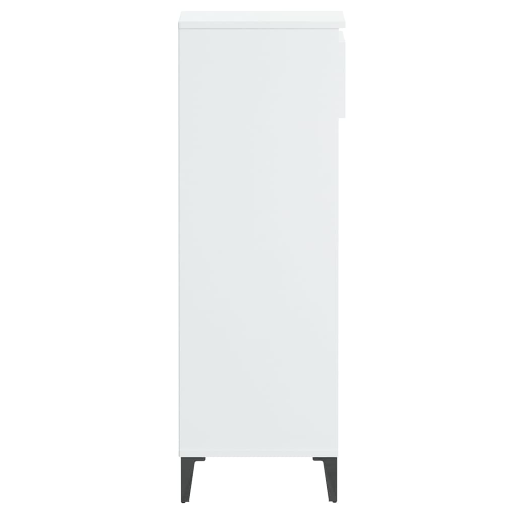vidaXL Παπουτσοθήκη Γυαλιστερή Λευκή 40x36x105 εκ. Επεξεργασμένο Ξύλο