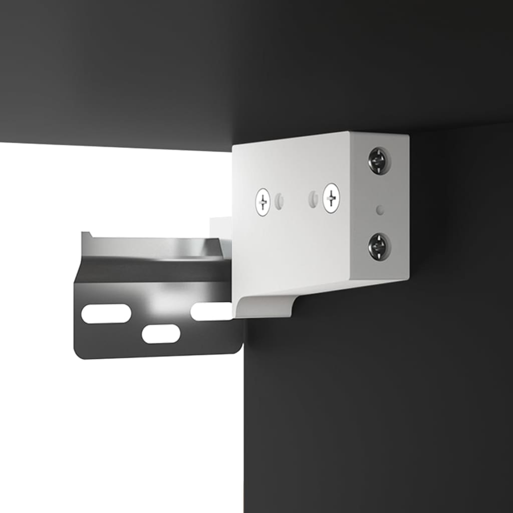 vidaXL Παπουτσοθήκη Επιτοίχια Μαύρη 70x35x38 εκ. Επεξεργασμένο Ξύλο