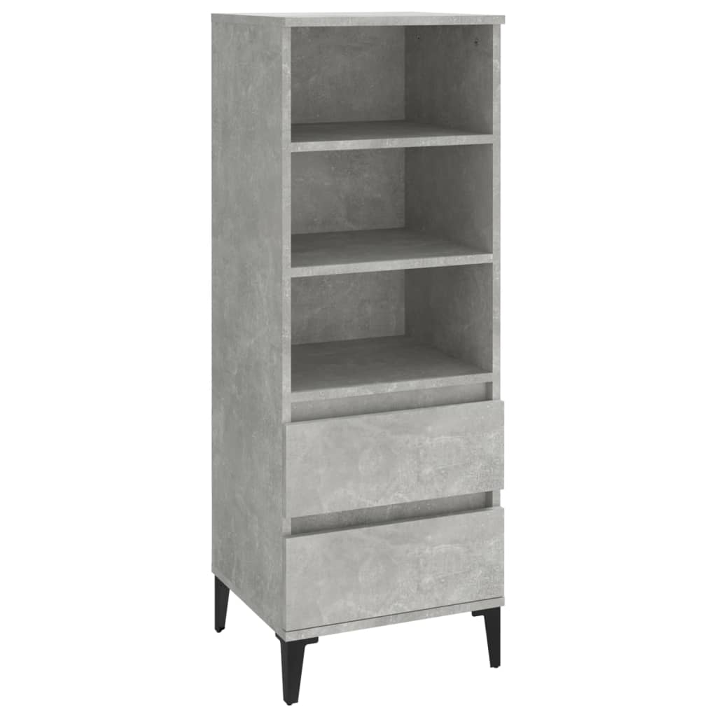 vidaXL Ντουλάπι Γκρι Σκυρ. 40x36x110 εκ. από Επεξεργασμένο Ξύλο