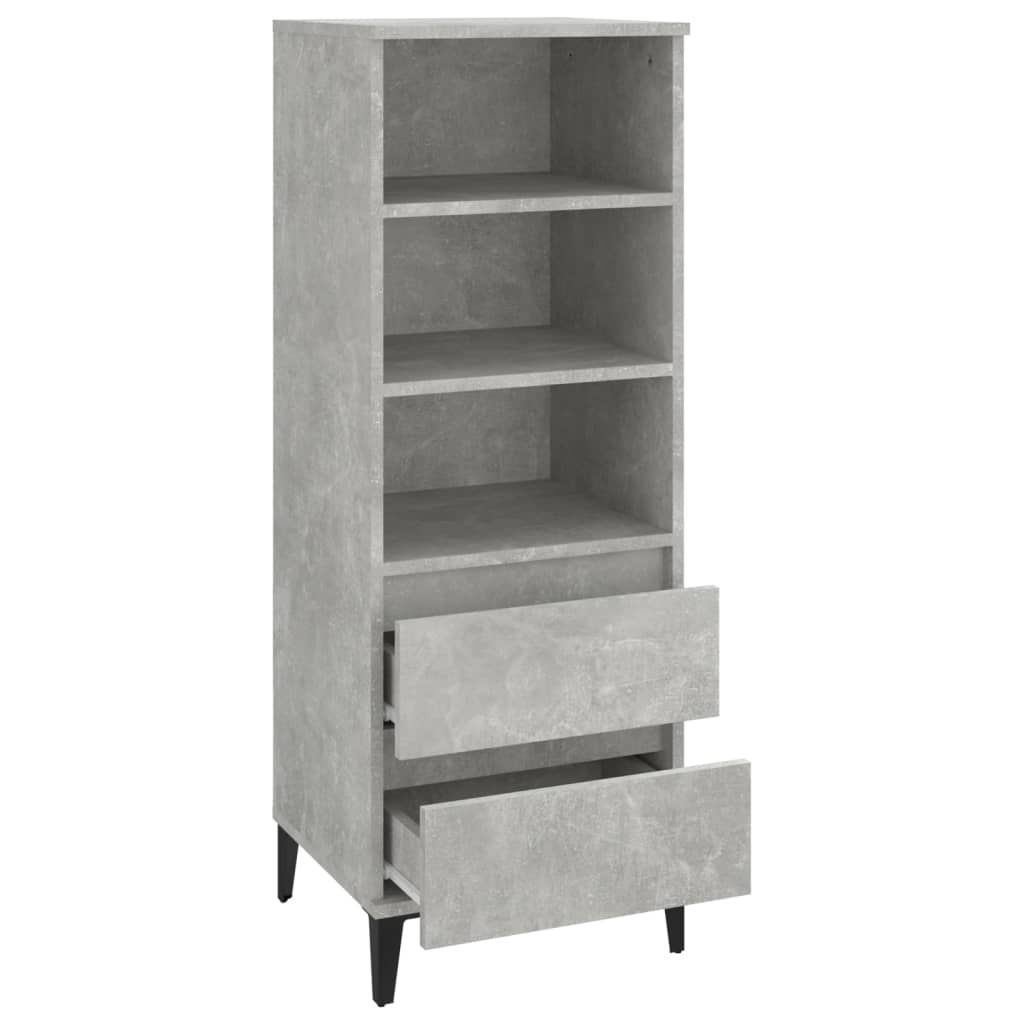 vidaXL Ντουλάπι Γκρι Σκυρ. 40x36x110 εκ. από Επεξεργασμένο Ξύλο