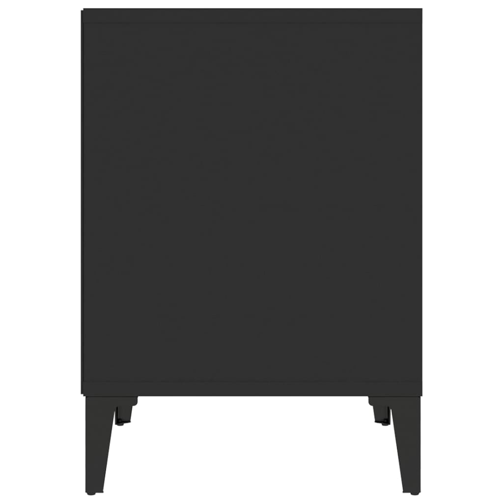 vidaXL Κομοδίνα 2 τεμ. Μαύρα 40 x 35 x 50 εκ.