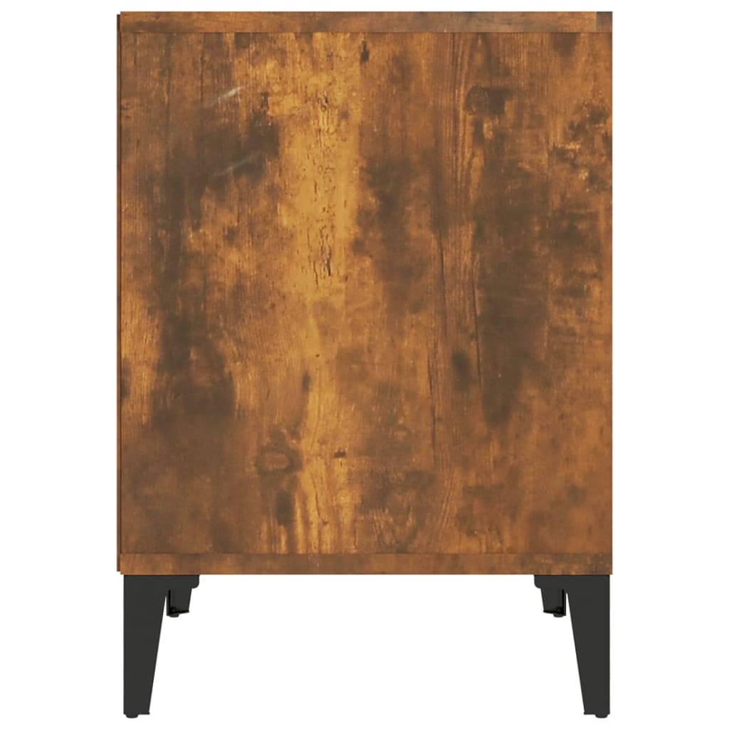 vidaXL Κομοδίνο Καπνιστή Δρυς 40x35x50 εκ.