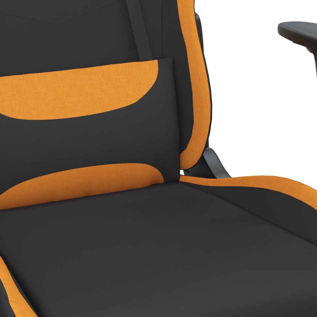 vidaXL Καρέκλα Gaming Μαύρο/Πορτοκαλί Ύφασμα με Υποπόδιο