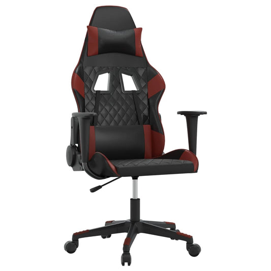 vidaXL Καρέκλα Gaming Μαύρο/Μπορντό από Συνθετικό Δέρμα