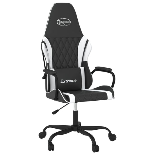 vidaXL Καρέκλα Gaming Μαύρο/Λευκό από Συνθετικό Δέρμα