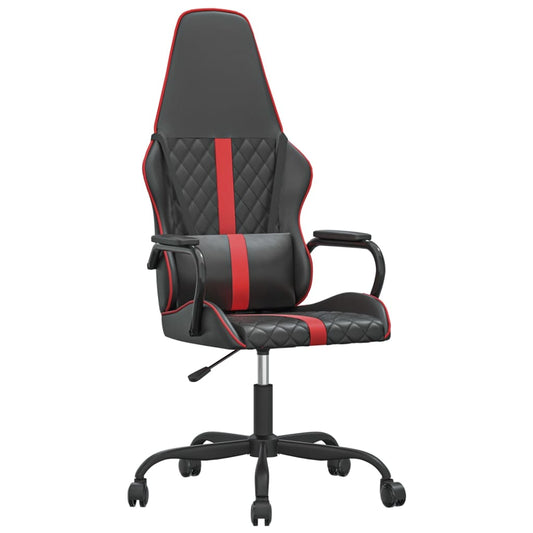 vidaXL Καρέκλα Gaming Μασάζ Μαύρο/Κόκκινο από Συνθετικό Δέρμα