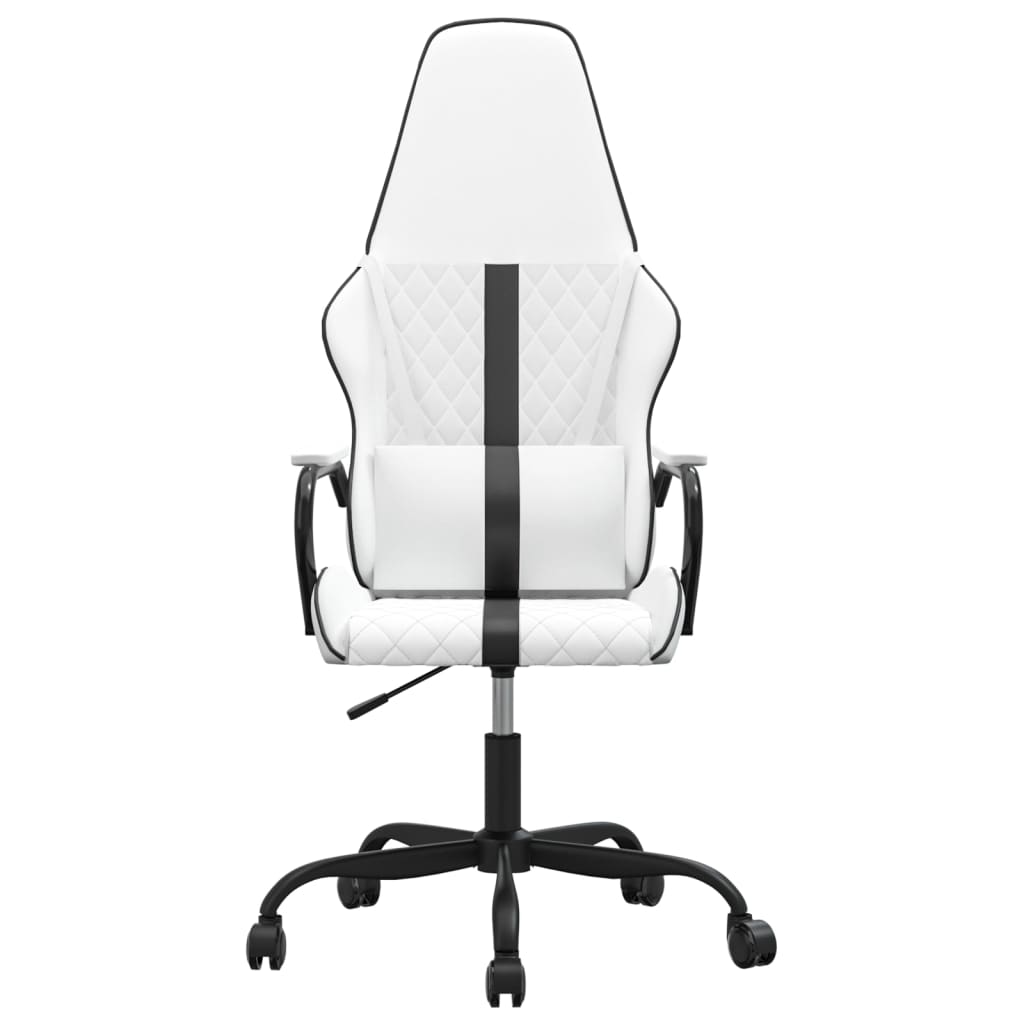 vidaXL Καρέκλα Gaming Λευκό/Μαύρο από Συνθετικό Δέρμα